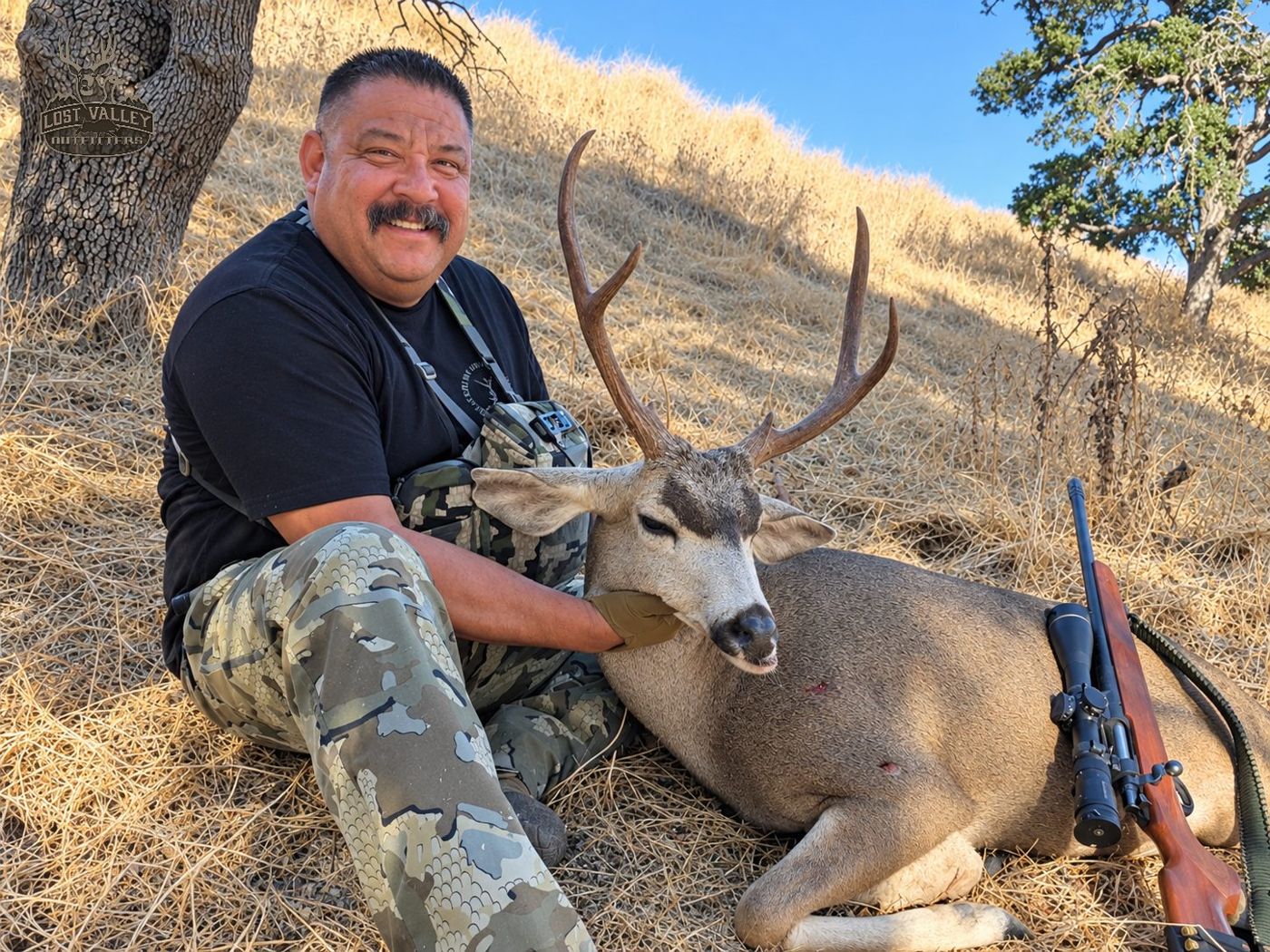 Management blacktail buck taken with Lost Valley Outfitters